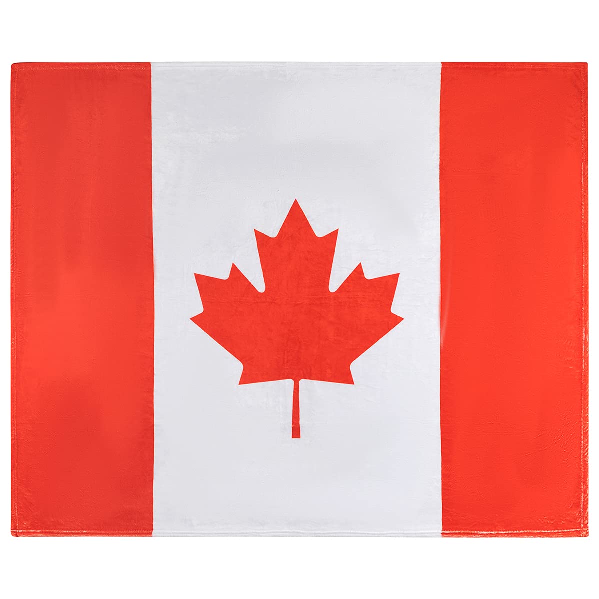 Canadian Flag Throw Blanket, Super-Soft Extra-Large Canada Flag Blanket for Men, Women, Teens and Children, Cute Fleece Canadian Maple Leaf (50in x 60in) Warm and Cozy Throw for Bed, Crib, or Couch