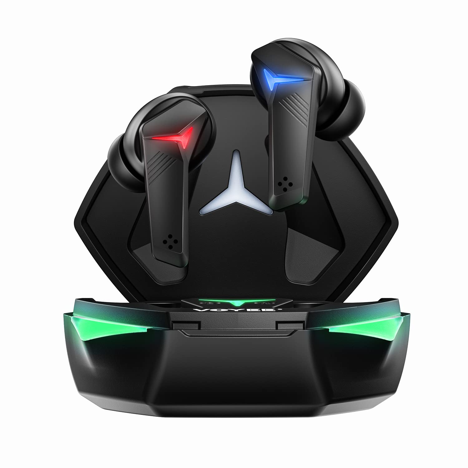 VOYEE Bluetooth Earphones, TWS Earbuds Wireless Gaming Bluetooth Earphone, Bluetooth 5.2 Ear Buds IPX5 Water/Sweat Resistant, Deep Bass, 60 ms Low Latency