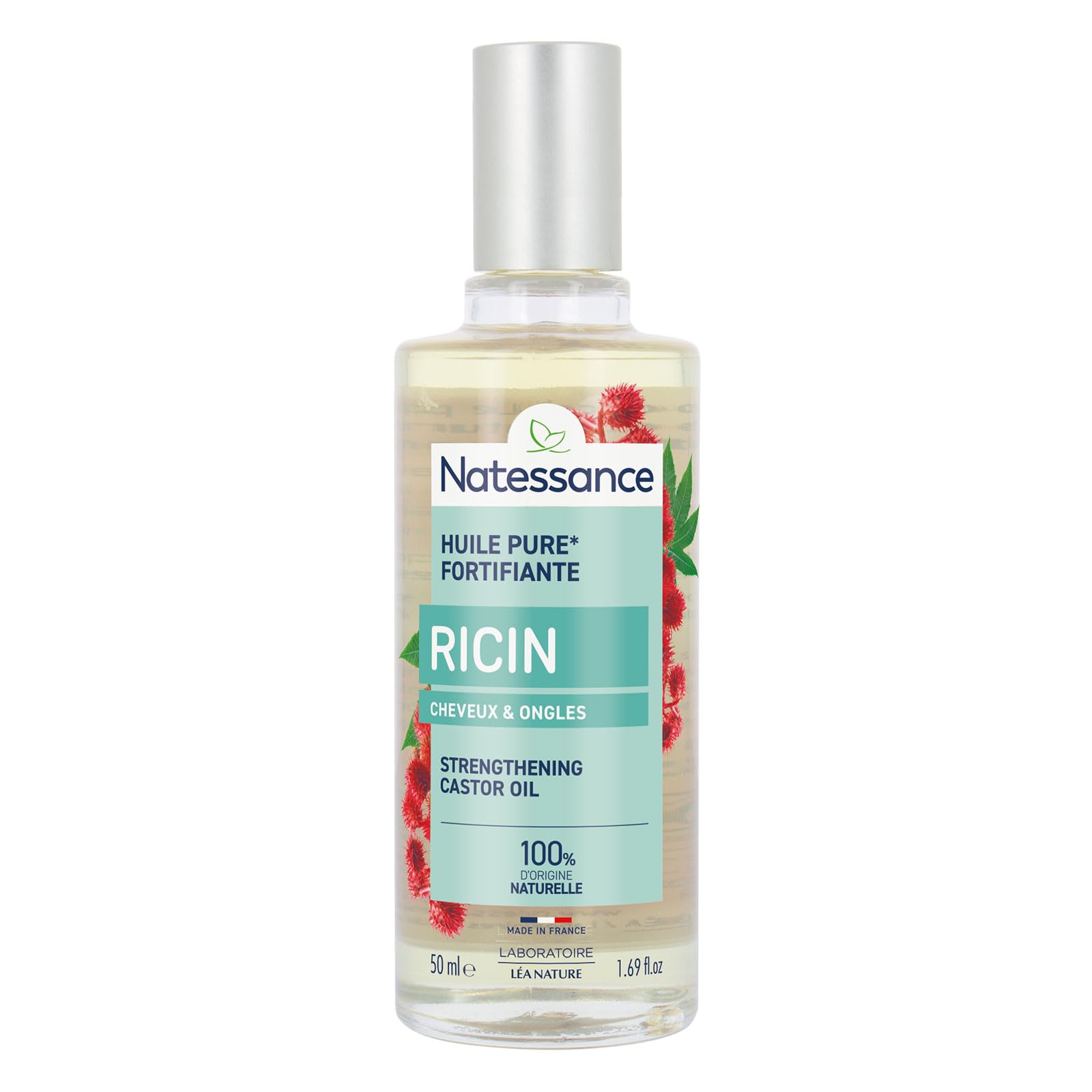 Natessance Fortifying and Regenerating Naturel Castor Oil, 50 ml