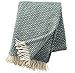 Produktbild KLIPPAN: Grüngrau-cremefarbene Wolldecke 'Knut' 130x200cm aus 100% Lambswool, ca 900 g
