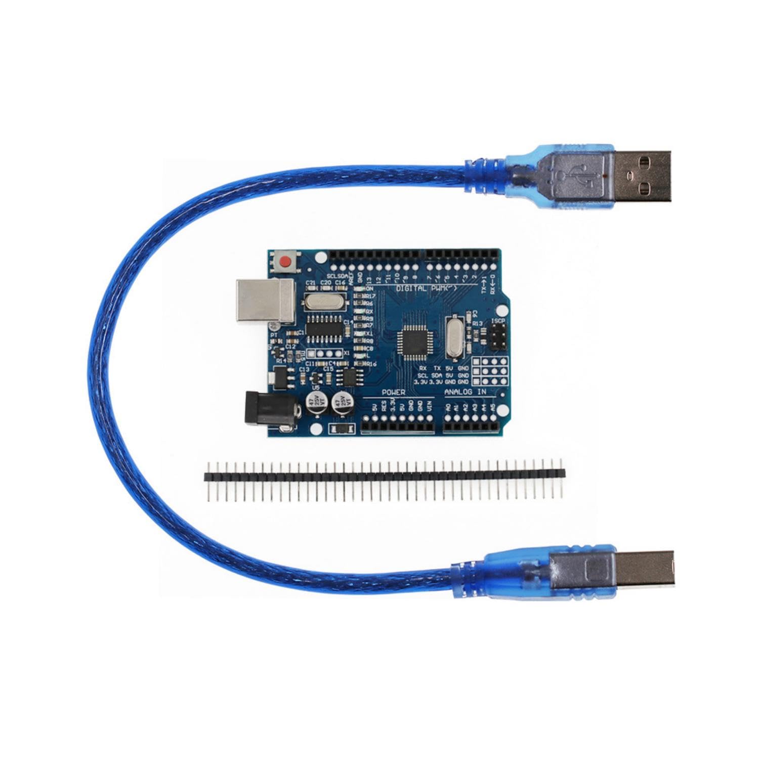 Carte de développement R3 ATmega328P avec câble USB pour Arduino Mega 2560 Nano Robot Prend en charge IDE MCU Learner