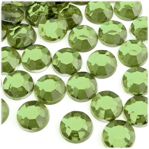 Miniatura 7 de The Crafts Outlet 72 diamantes de imitación redondos de 0.551 in - parte trasera plana rojo rubí rojo