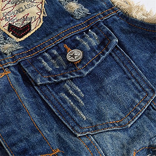 Men's Denim Vest Sleeveless Jacket Patch Designs Ripped Jeans Waistcoat4