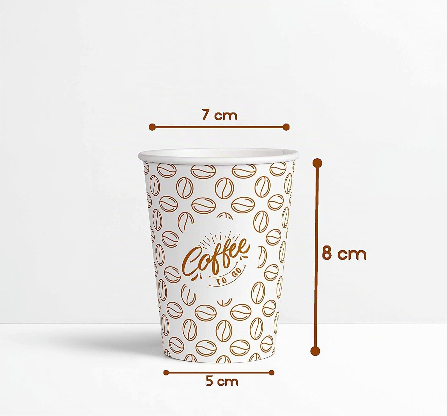 Caramont,7 Oz 1000 Vasos de Cartón, Desechables, Resistentes al Calor, para Bebidas Frías y Calientes de Cartón de Calidad, Ideal para Café Expresso, Café Cortado, Té, Cumpleaños, etc