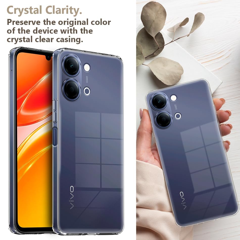 Image of Sars Soft Silicon Protective Flixible TPU Back Case Cover for vivo Y11 5G - Transparent