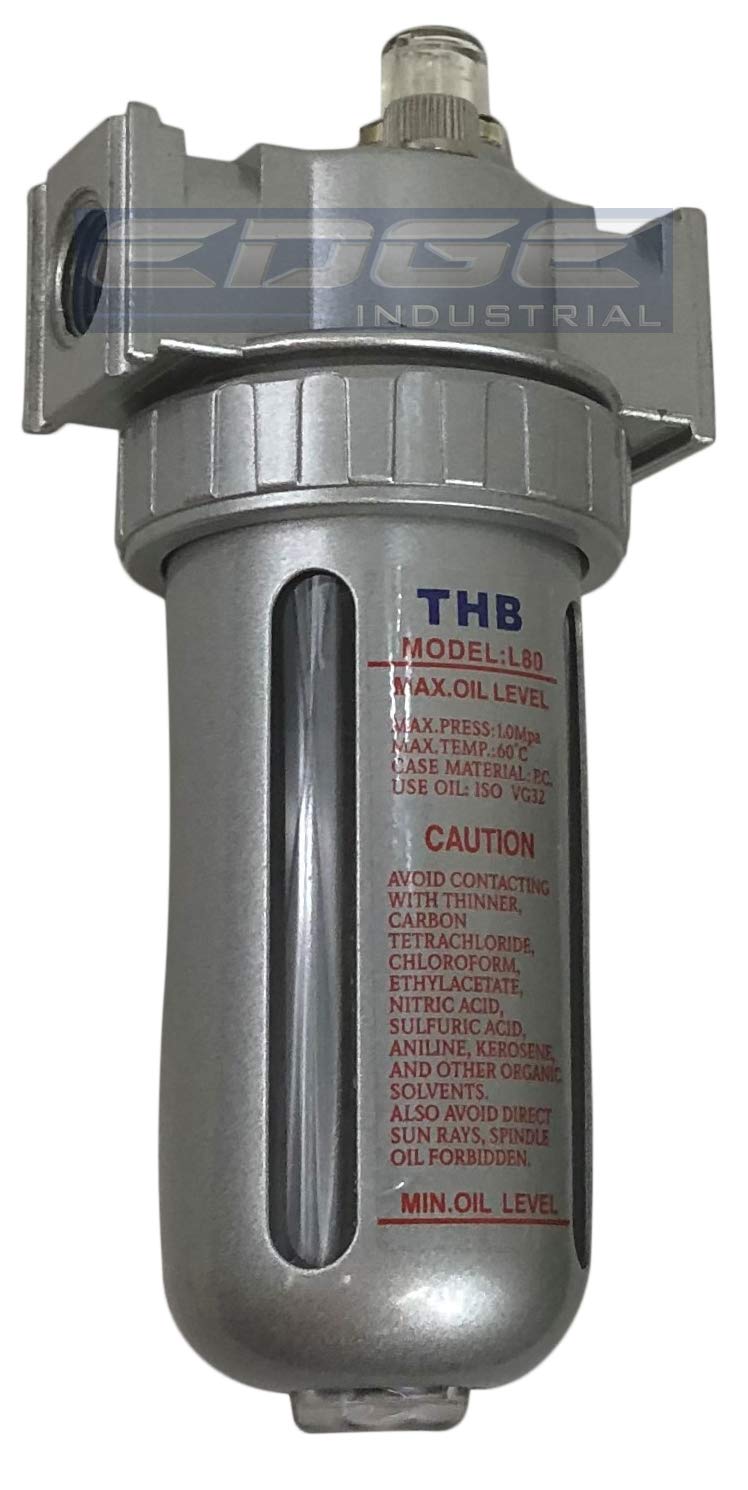 Lubrificateur à débit moyen pour lubrifier à air comprimé avec bol en métal, 3/8" NPT (9,5 mm)