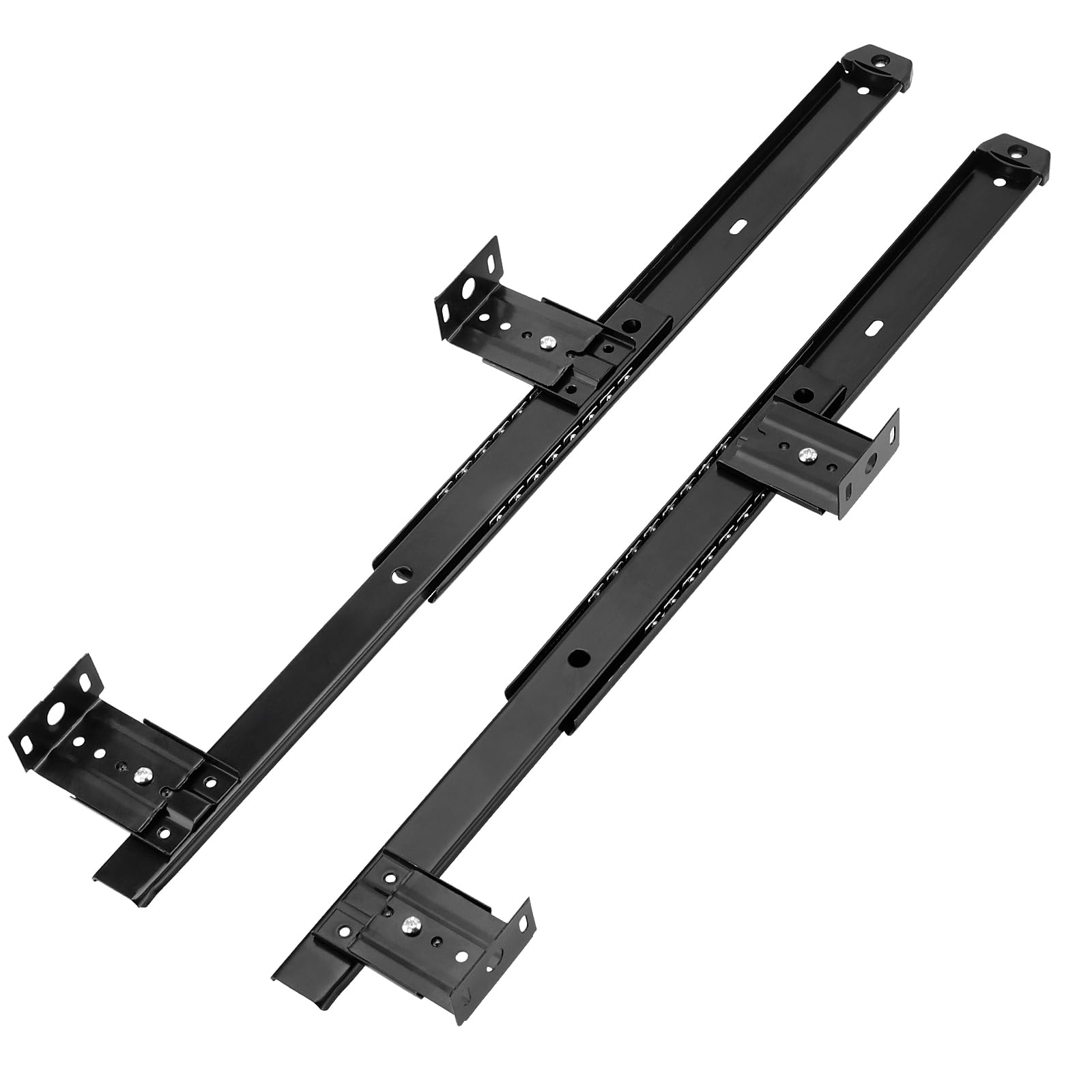 1 para (zestaw 2 szt.) 350 mm wysuwana pó?ka na klawiatur?, wysuwana szuflada na klawiatur?, prowadnice z ?o?yskiem kulkowym, do klawiatury, myszy, laptopa, czarna ze ?rub?