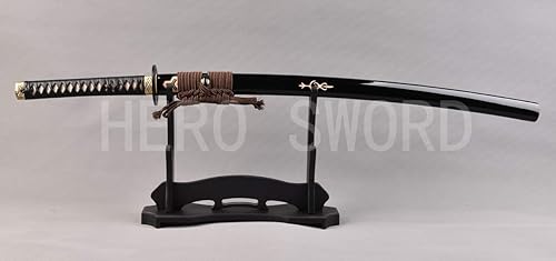 Miniatura 2 de Kill Bill Katana Clay Templado T1095 Acero de Alto Carbono Samurai Japonés Espada Hoja Grabado Grabado Patrón León Maquinilla de afeitar Sharp