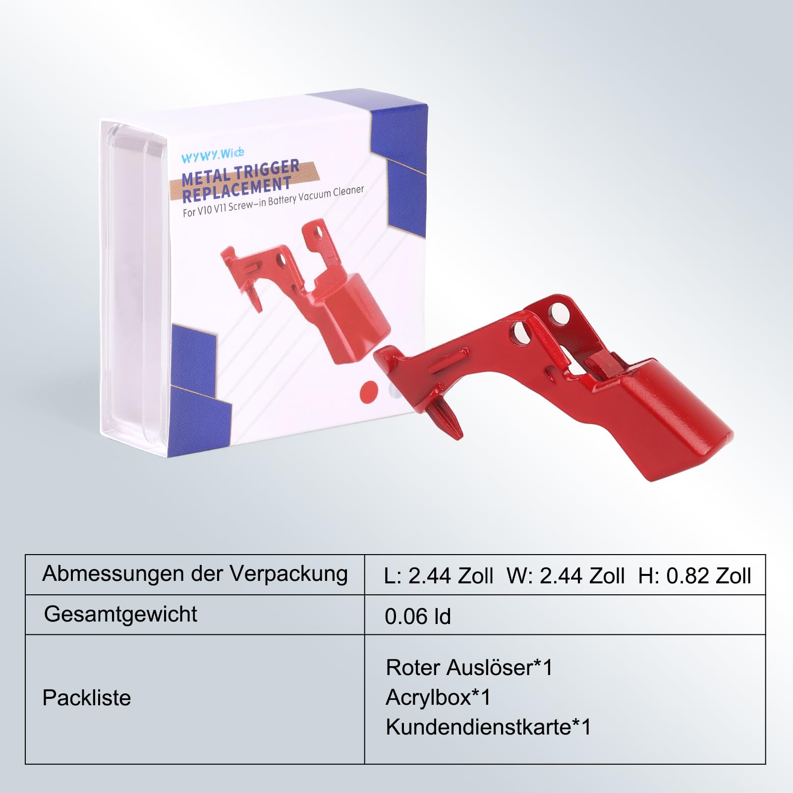 Kit Riparazione Aspirapolvere: 2 Pulsanti Rossi Con Cacciavite E Molle Per Testina V7 V8 V10 V11