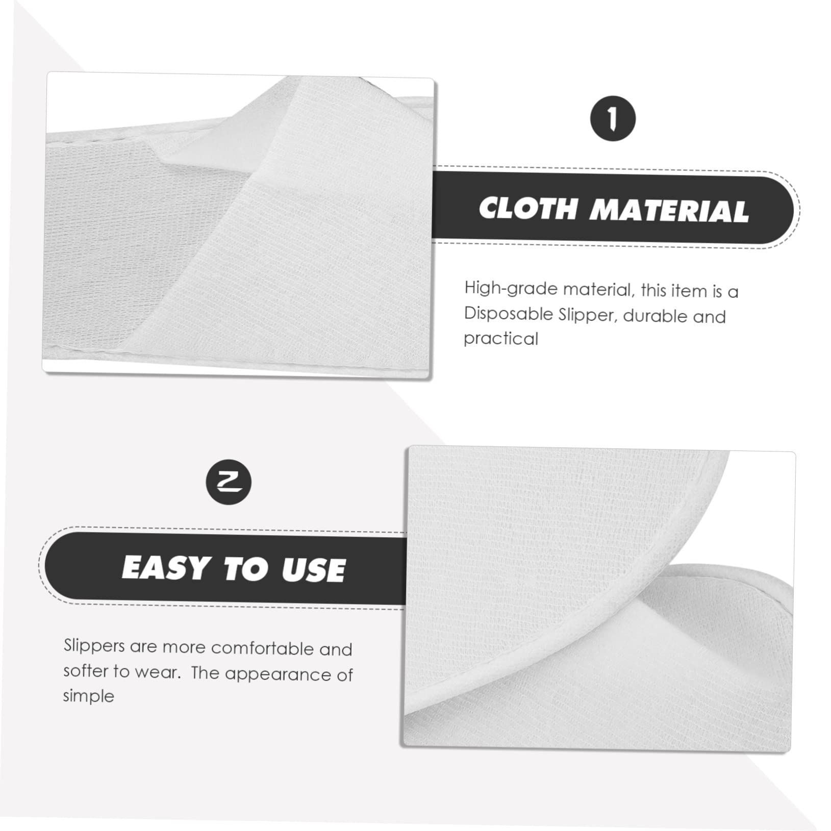 Ipetboom 12 Pair Pack Non-slip House Slippers for Guests Wedding Spa Travel Hotel Use