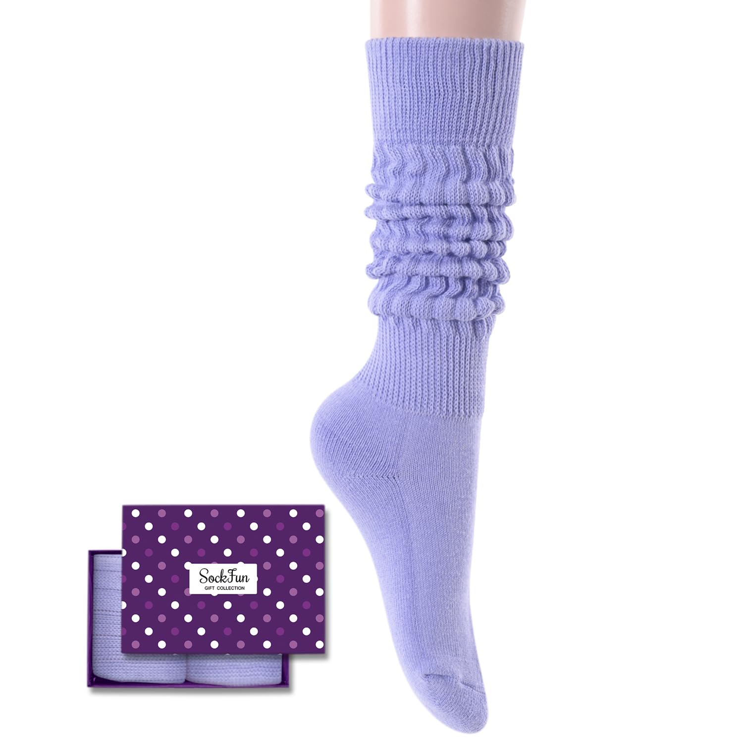 Slouch Socks for Women - Green Purple Long Boot Stack Socks, Orange Yellow Pink Blue Gifts