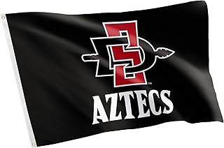 Desert Cactus San Diego State University SDSU Flag - 3 x 5 Feet Aztecs Banner, Indoor/Outdoor Durable Fabric, 100% Polyester Design (Style 8)