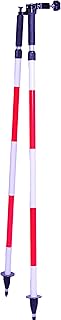 GEOLENI Bipod Surveying, Aluminum Bipod Monopod for Leveling Staff and Prism Poles of Surveying,Total Station GPS GNSS ï¼ˆRed and white