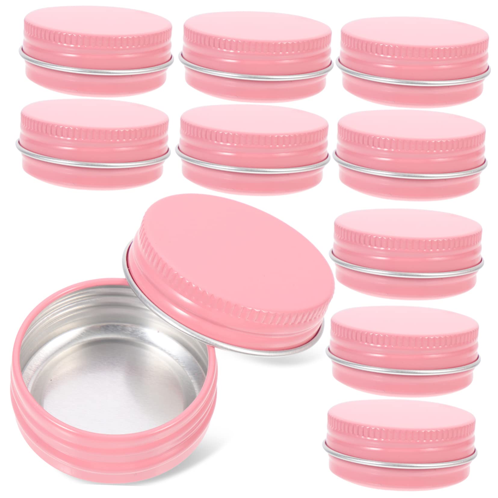 Cabilock 24pcs Round Metal Tin Jars 15ml Cosmetic Spice Storage Jars Aluminum Screw Lid Airtight Mini for DIY Crafts