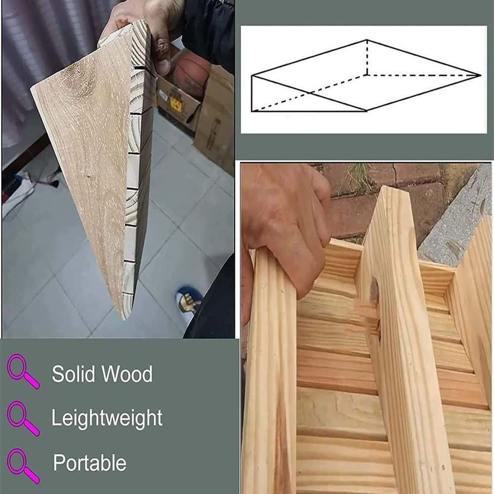 Rampa De Umbral De Madera, Rampa De Entrada Para Silla De Ruedas, 7-15cm Altura, Rampa De Acceso, Rampa De Bordillo Para Discapacitado, Escalones, Scooter(31 * 30 * 10cm/12.2 * 12 * 4in)