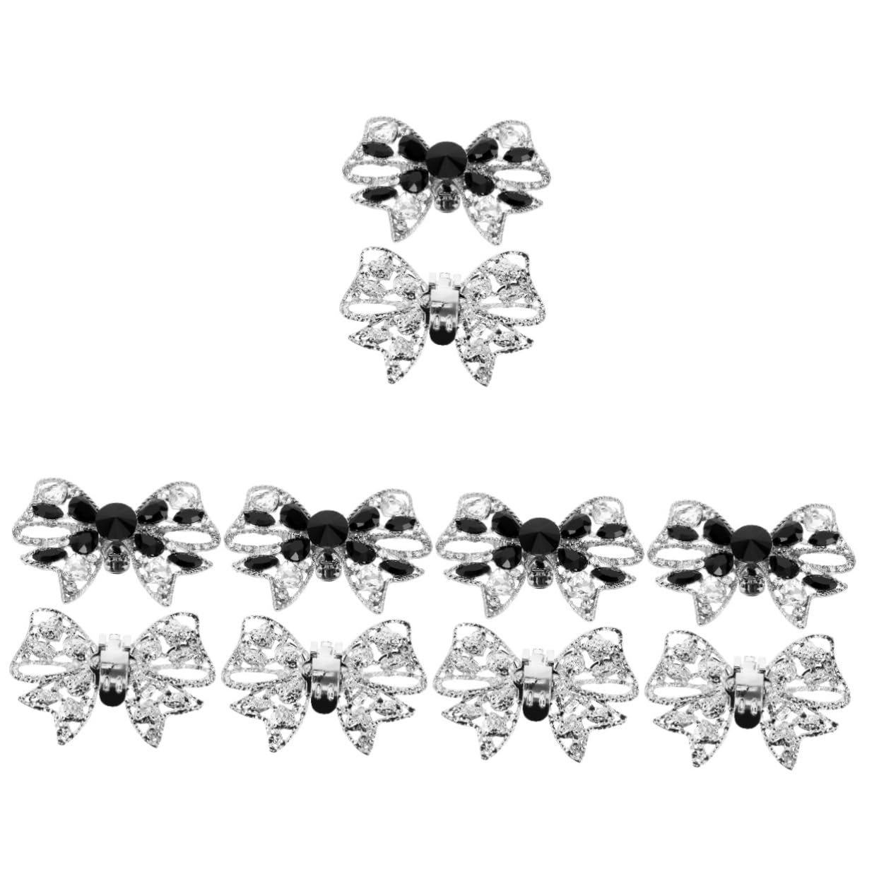 Clips pour chaussures à talons hauts amovibles et strass chic - 8