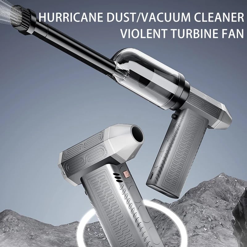 Image of Portable Wireless Vacuum Cleaner with Blower & Suction | 2 Modes | Handheld Lightweight for Car | Home | Office | Foldable Design (Mini Turbo 2 In 1 Blower Vacuum Cleaner130000RPM Suction 12000pa)