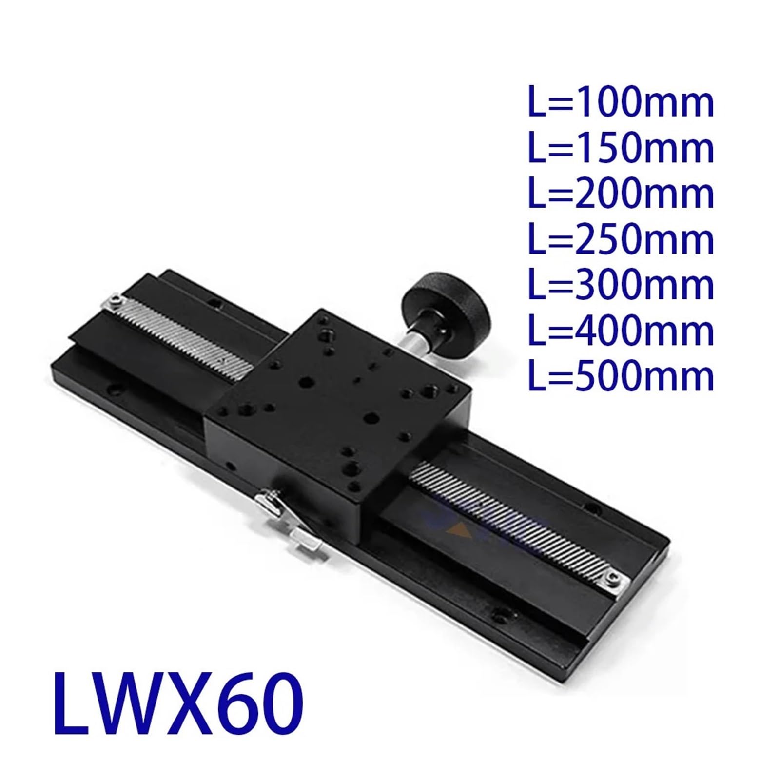 Silnikowy obrotowy stolik pozycjonujący oś X LWX60 L=100-500 mm Rowek na jaskółczy ogon Liniowy stolik przesuwny z precyzyjnym przesuwem Platforma do przycinania o długim skoku (200 mm)