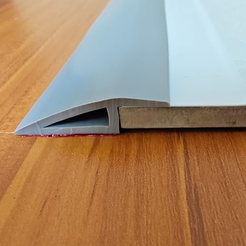 Miniatura 4 de Reductor de bordes de 6.56 pies, tira de transición de umbral de borde recto, vinilo de borde de madera dura, protector de borde de rampa de borde