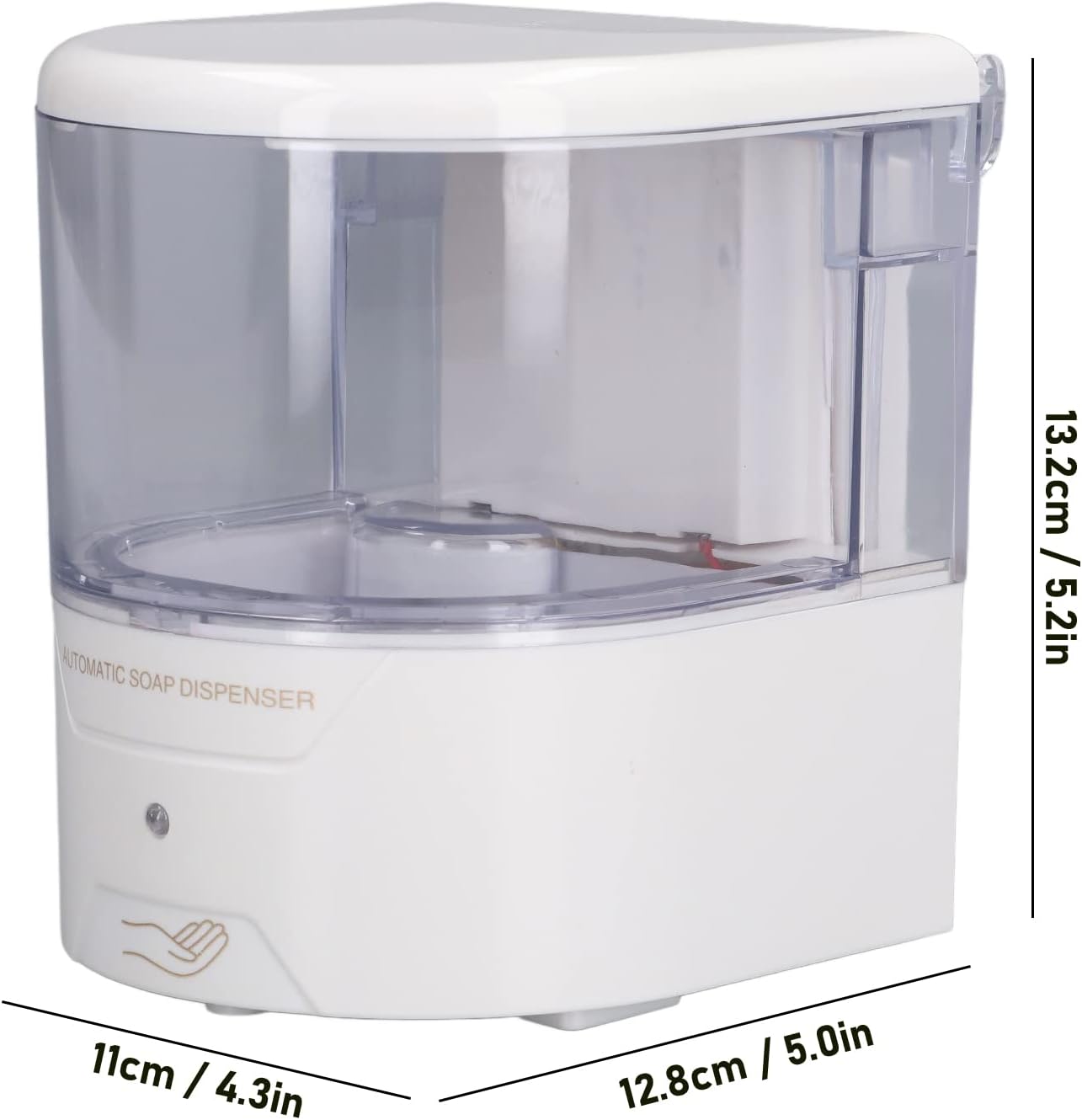 600ml Touchless Automatic Soap Dispenser Wall Mounted Smart Sensor Liquid Soap Dispenser Plastic Electric Soap Dispenser for Bathroom Kitchen Hotel Office