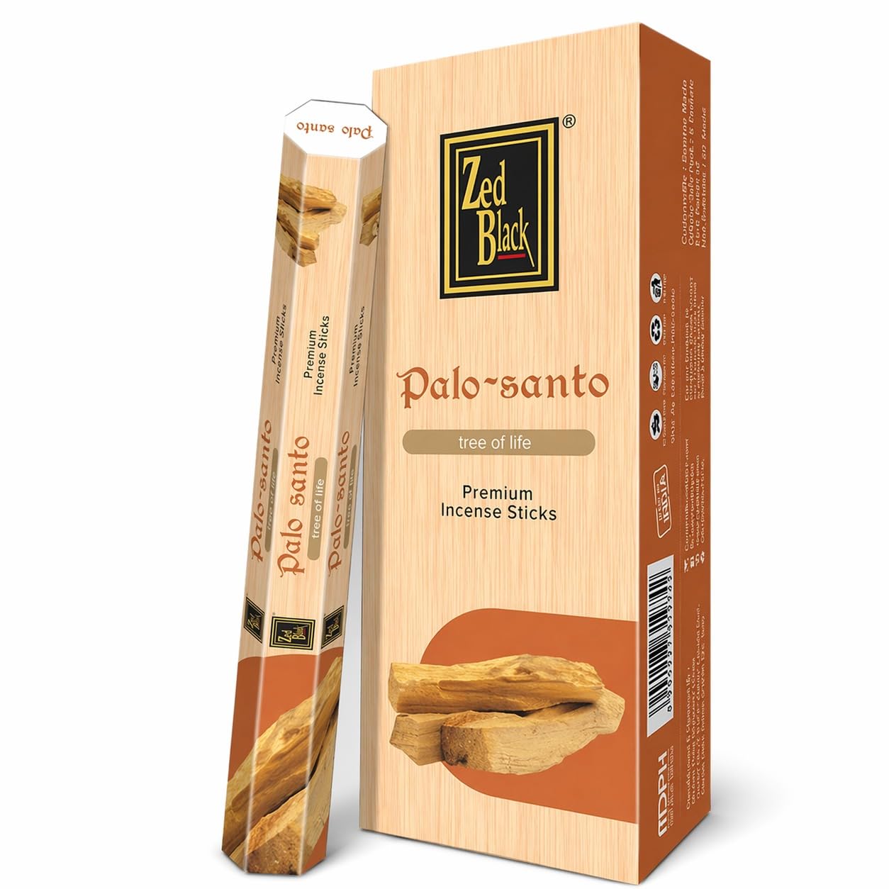 ZED BLACK Z017 Palo-Santo Incense Sticks, 20 Sticks x 6 Packs