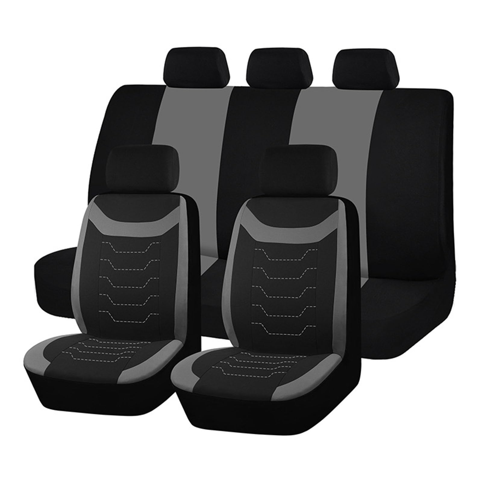 Car Seat Cover Full Seats for Ford AA AB AC SF SB Anglia Prefect Zephyr Consul Taunus Ranger, Front and Rear Split Bench Protector, Airbag Compatible Breathable Fabric Cover for Auto Trucks SUV