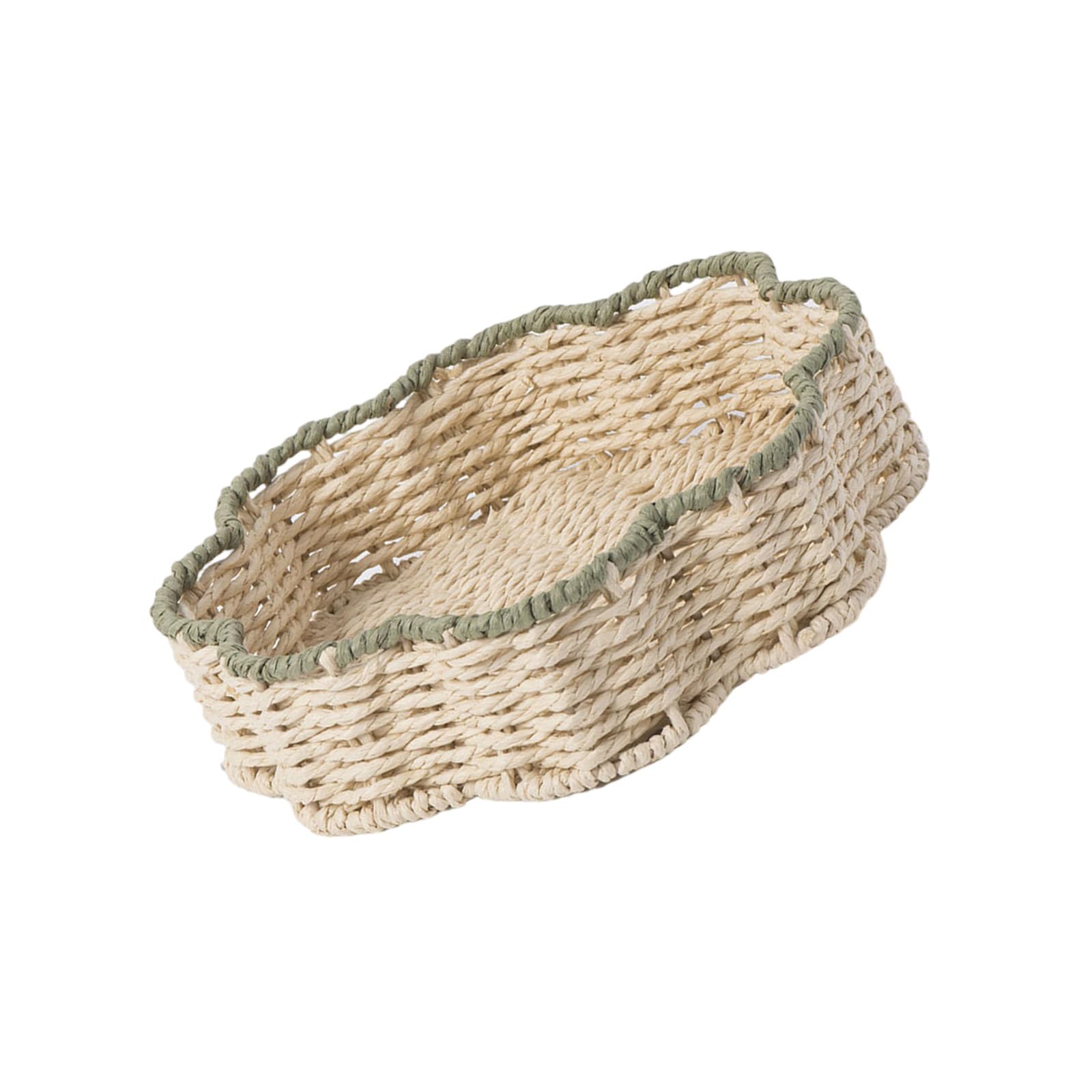 Buxuaaaa Robust Paper Weave Storage Basket User Friendly Paper and Iron Weave Storage Bin for Household Mess Control Clothes Container