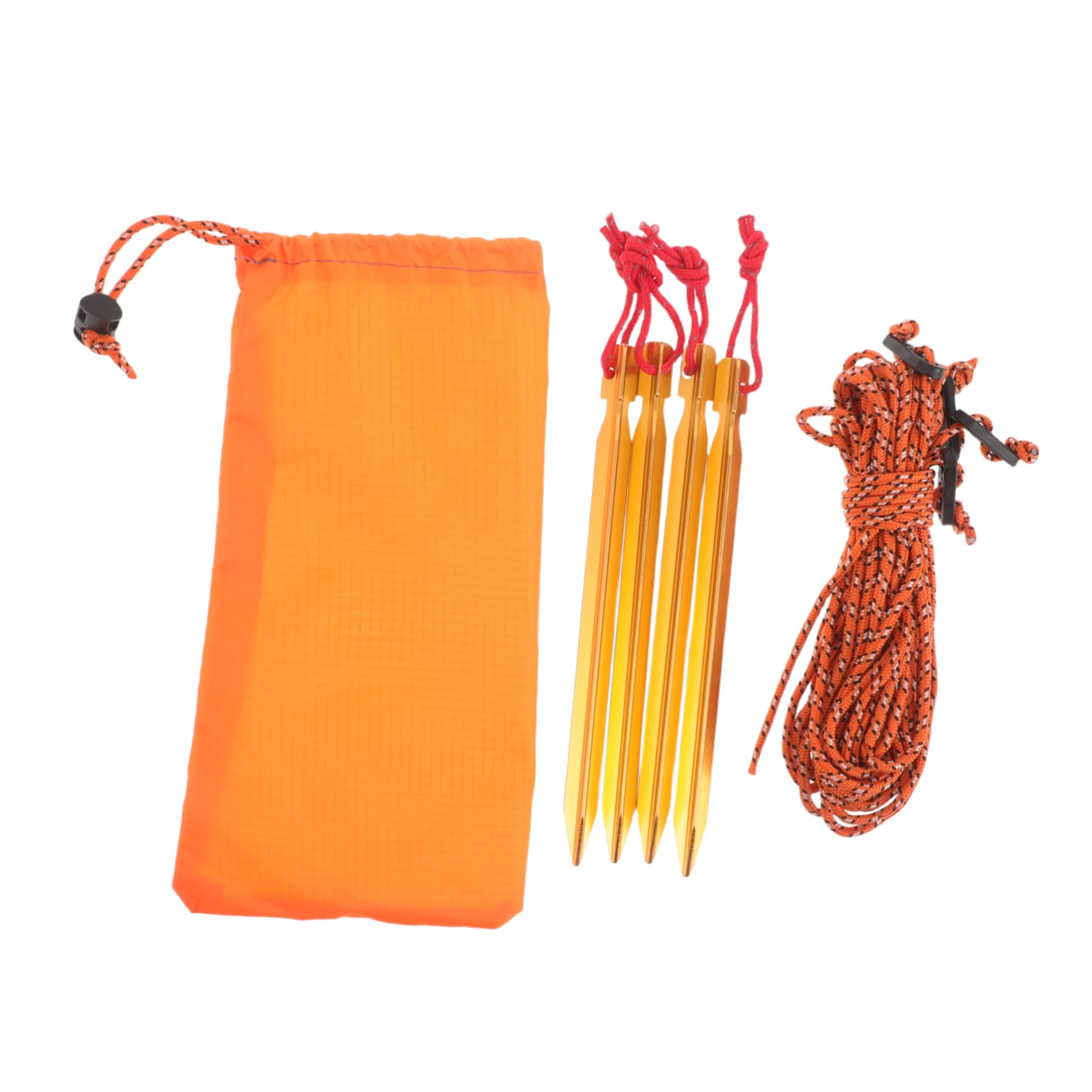WHAMVOX 1set Sturdy Aluminum Tent Stakes with Pull Rope Lightweight Camping Pegs for Easy Portability for Hiking Outdoor Adventures and Various Environments