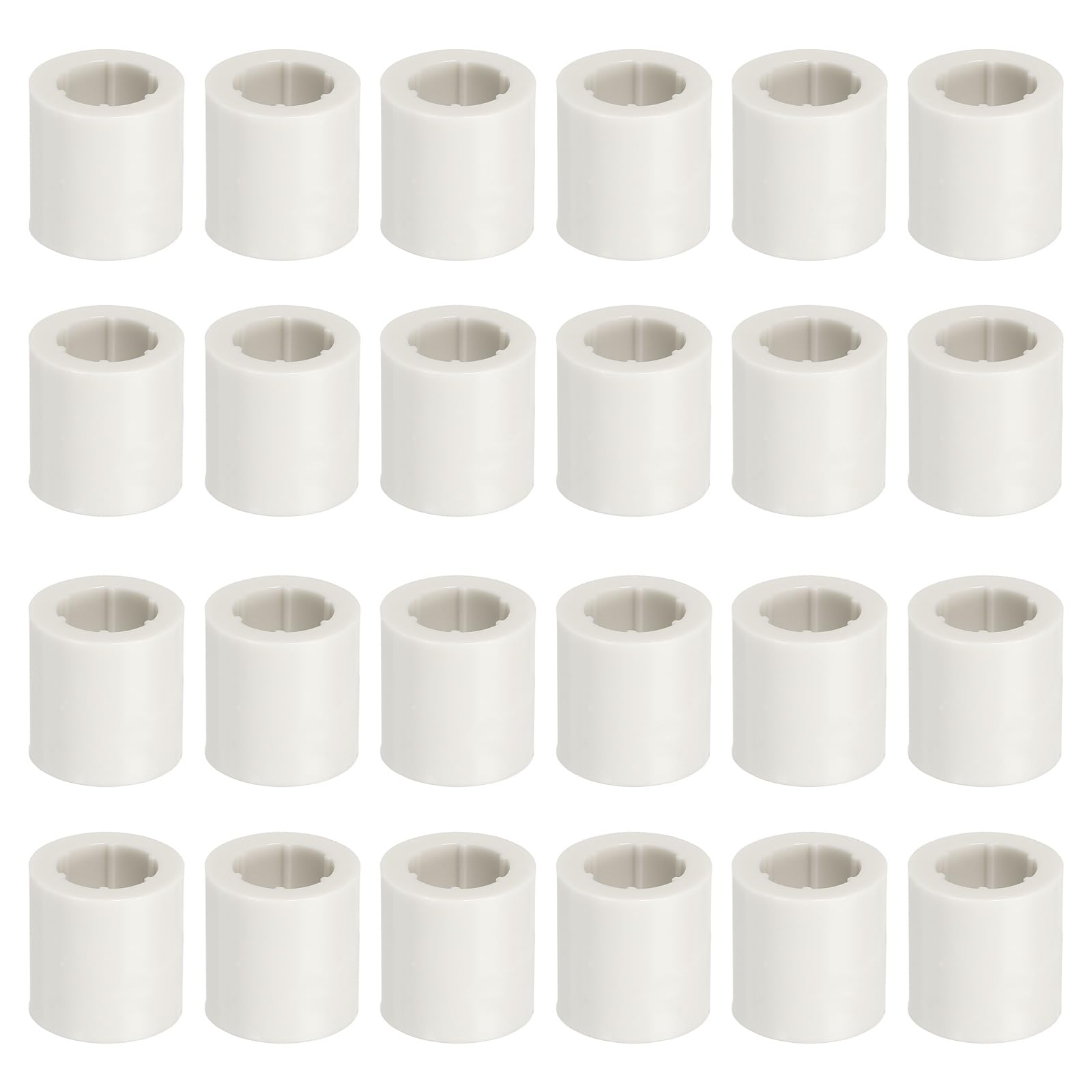 YELARXI Billiard Cue Ferrules, Pool Cue Ferrule Snooker Pool Stick Tips Replacement Accessories & 24Pcs & 12.5x12.7mm &White - Fitting for (Billiards Stick/Pool Hall)