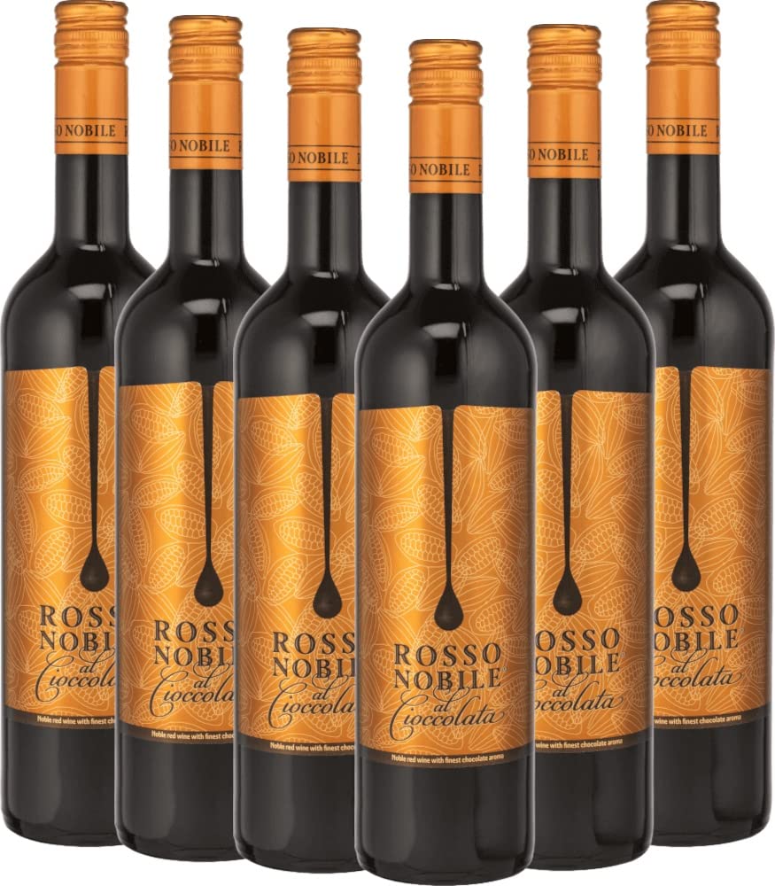 Rosso Nobile al Cioccolata von Les Grands Chais de France Rotwein 6 x 0,75l VINELLO - 6er - Weinpaket inkl. kostenlosem VINELLO.weinausgießer