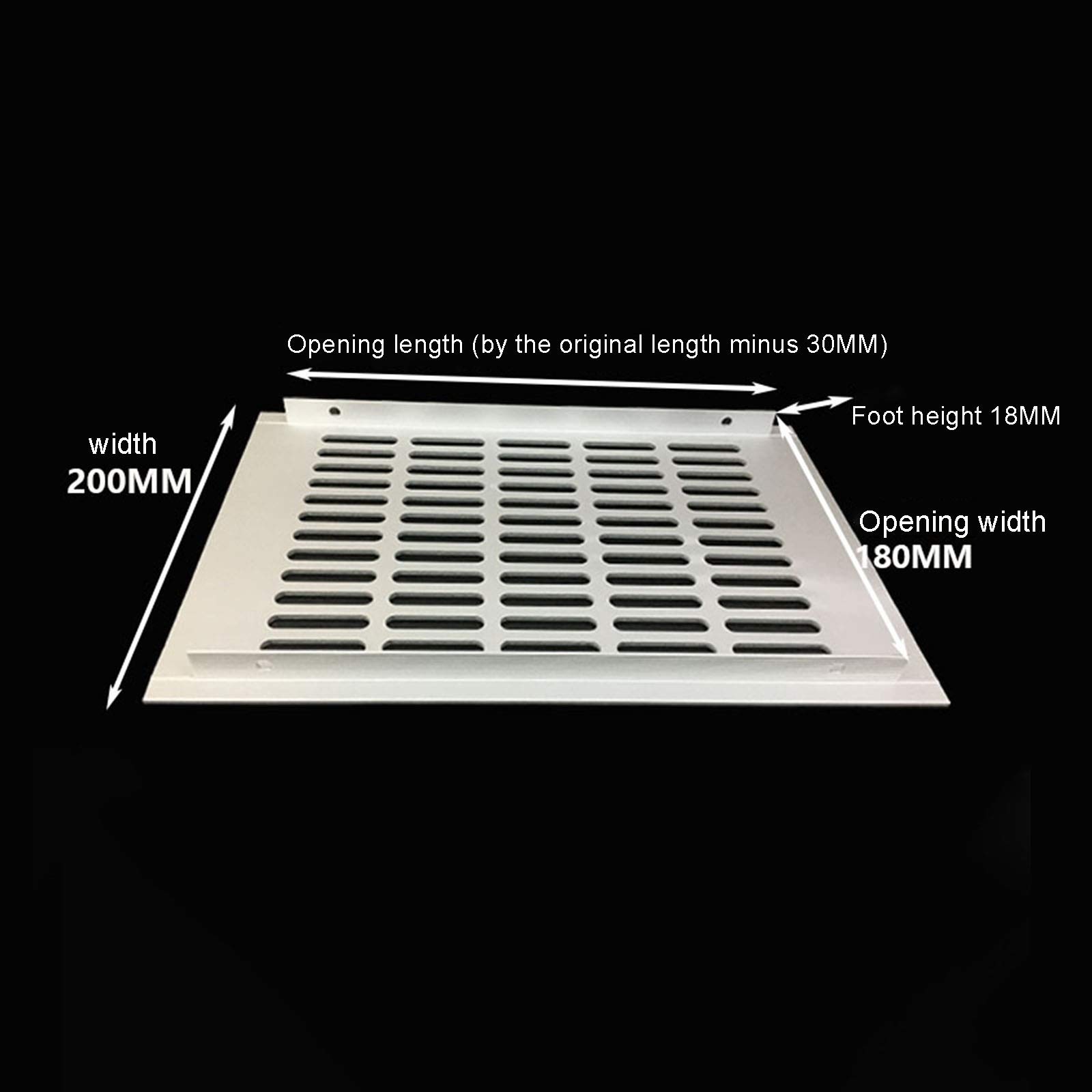 Copertura per griglia di ventilazione, Copertura della griglia di ventilazione in lega alluminio for pareti(Golden,200x550mm)