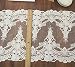 5 Yards Vintage Embroidered Lace Edge Trim Ribbon Wedding Applique DIY Sewing Craft,21CM Widths (K-5yards, White)