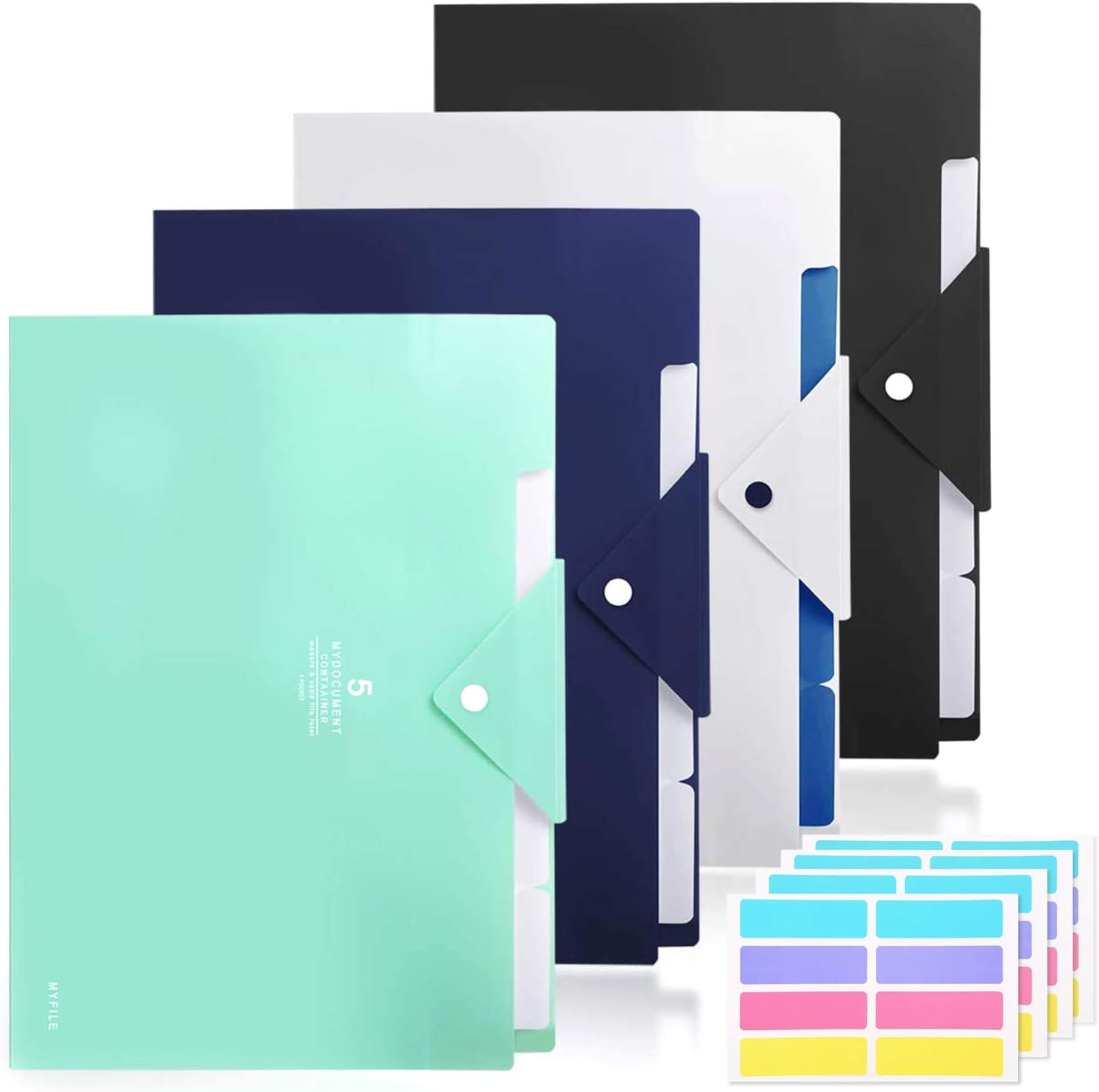 Skydue Expanding File Folders 5 Pockets Letter A4
