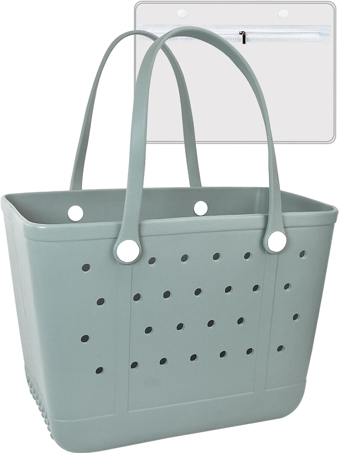 Uwyriwooq Beach Tote Bag for Women, Rubber Beach Bag Waterproof Sandproof, Extra Large EVA Tote Bag Boat Bag