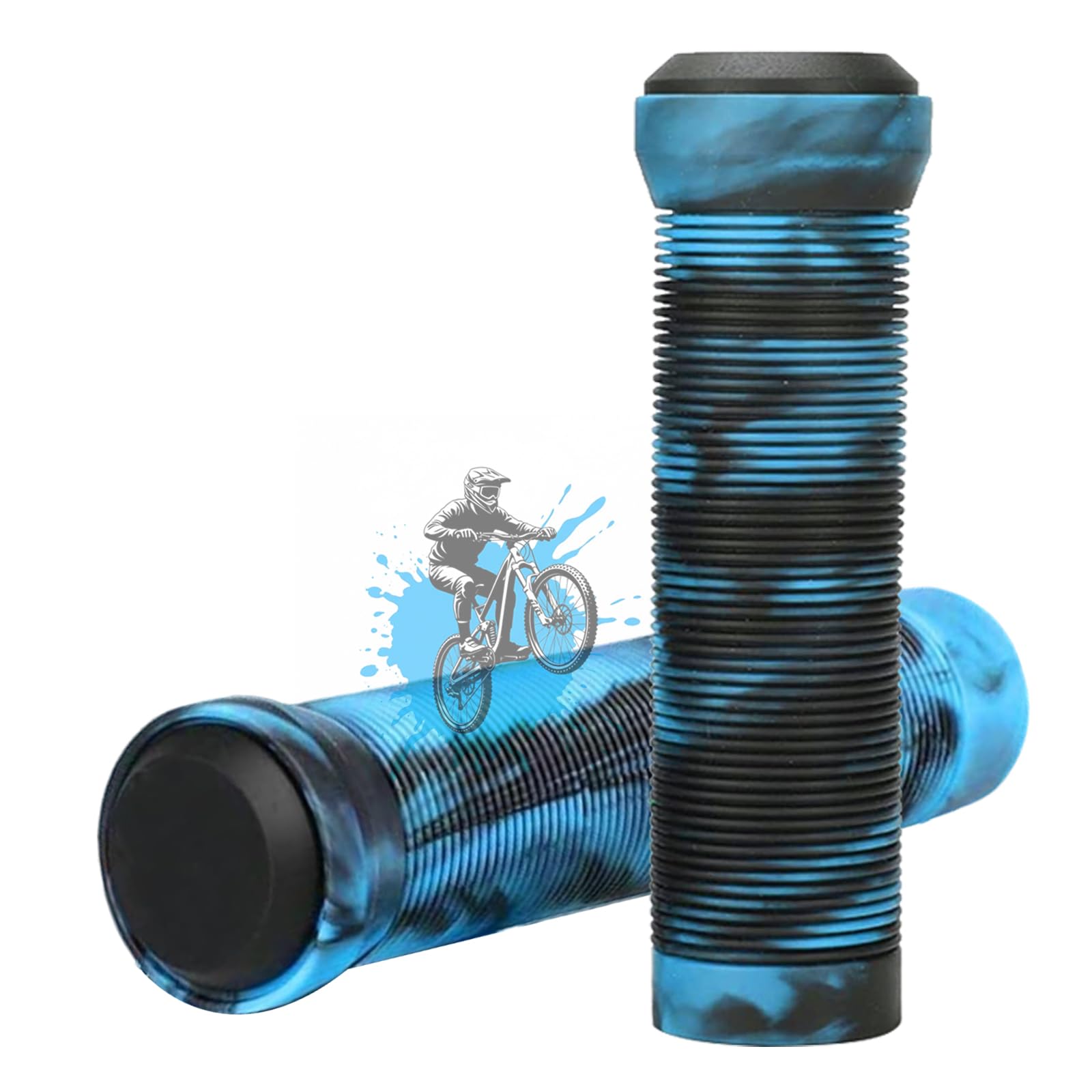2 Unidades de puños para manubrio de Bicicleta, Puños Bicicleta Montaña Antideslizante Caucho, Suave Antideslizante, 22mm Mango Universal - para Bici de Montaña/MTB/BMX/Scooter