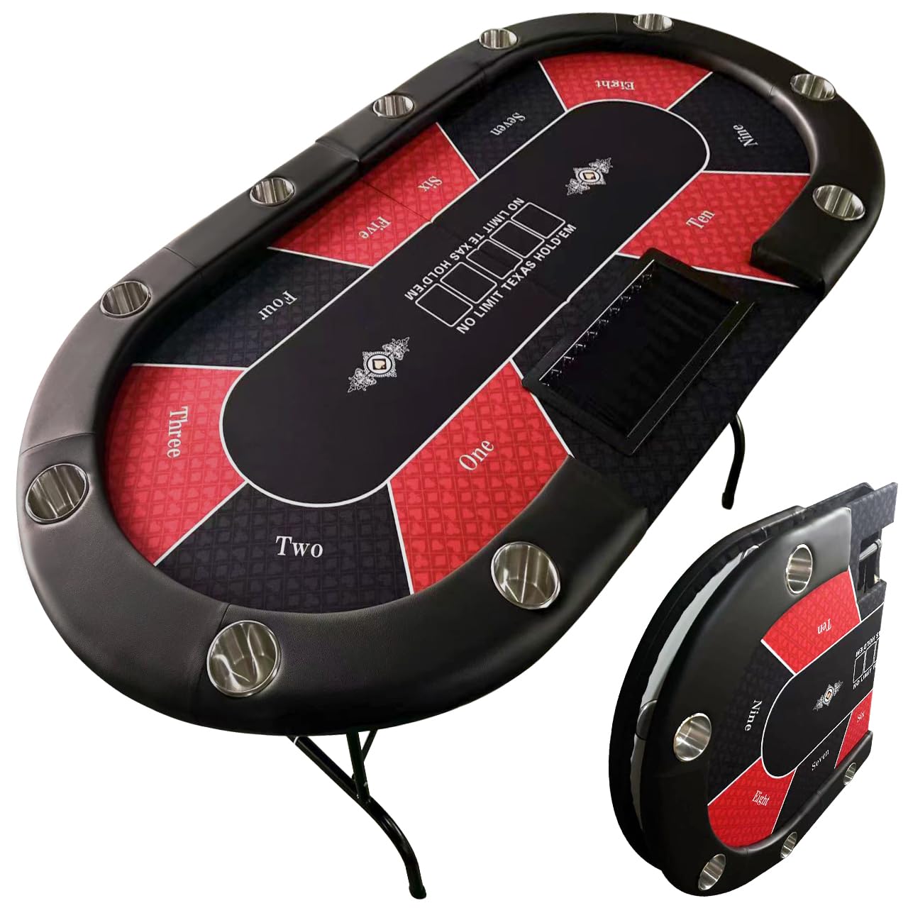 Amazon.co.jp: 【プロ仕様】ポーカーテーブル,折りたたみ式, 10人用 Amazon.co.jp: 【プロ仕様】ポーカーテーブル,折りたたみ式, 10人用