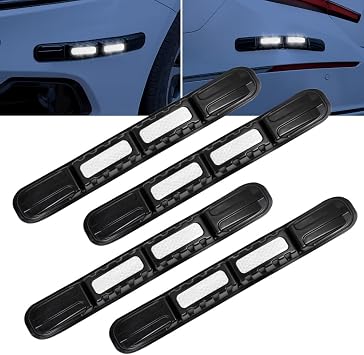 4Pcs Car Bumper Guard Strip, Universal Front Rear Bumper Protector Anti-Collision Anti-Scratch for Cars SUV Pickup TruckWhite