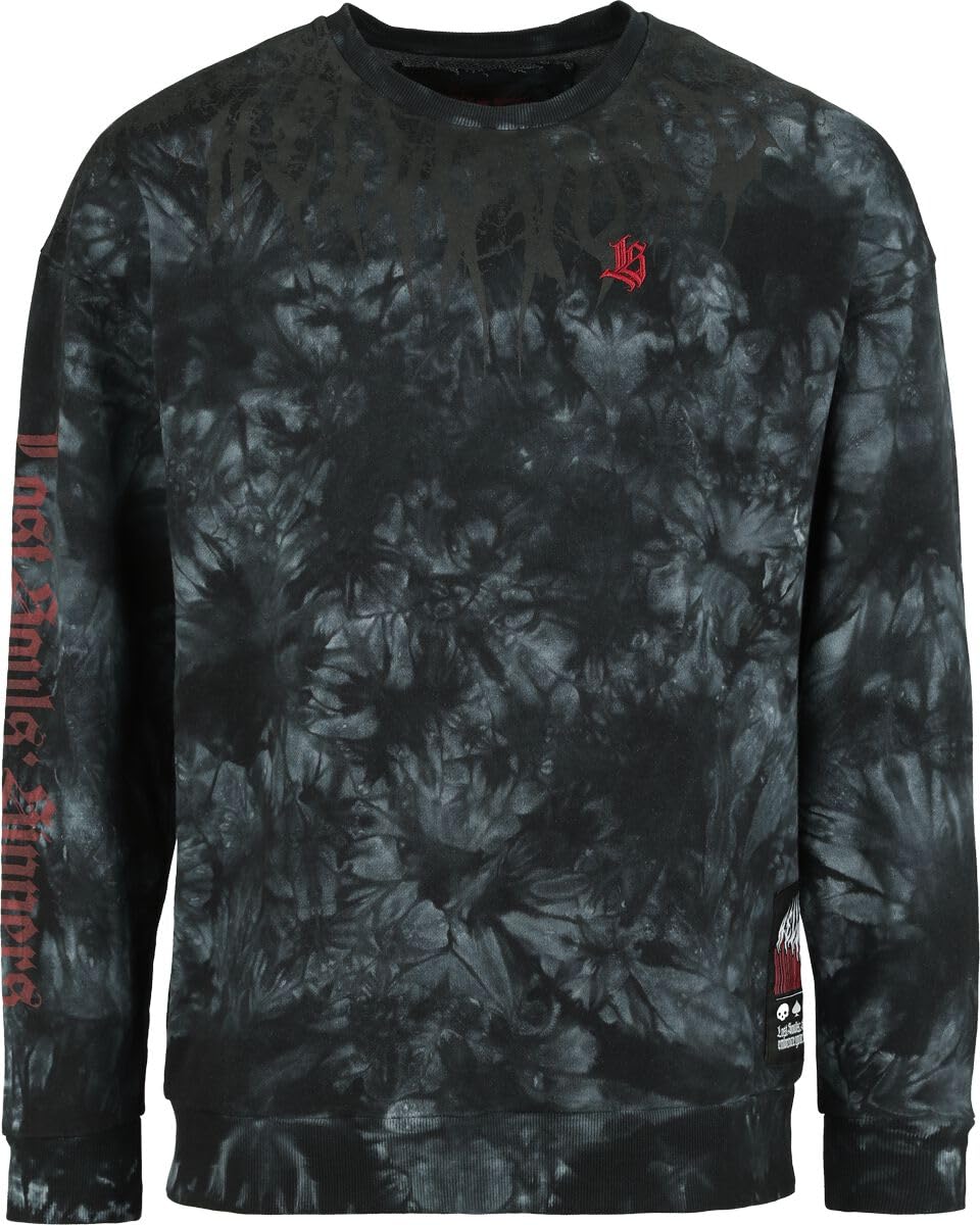 Rock Rebel by EMP Herren graues Sweatshirt im Batik-Look