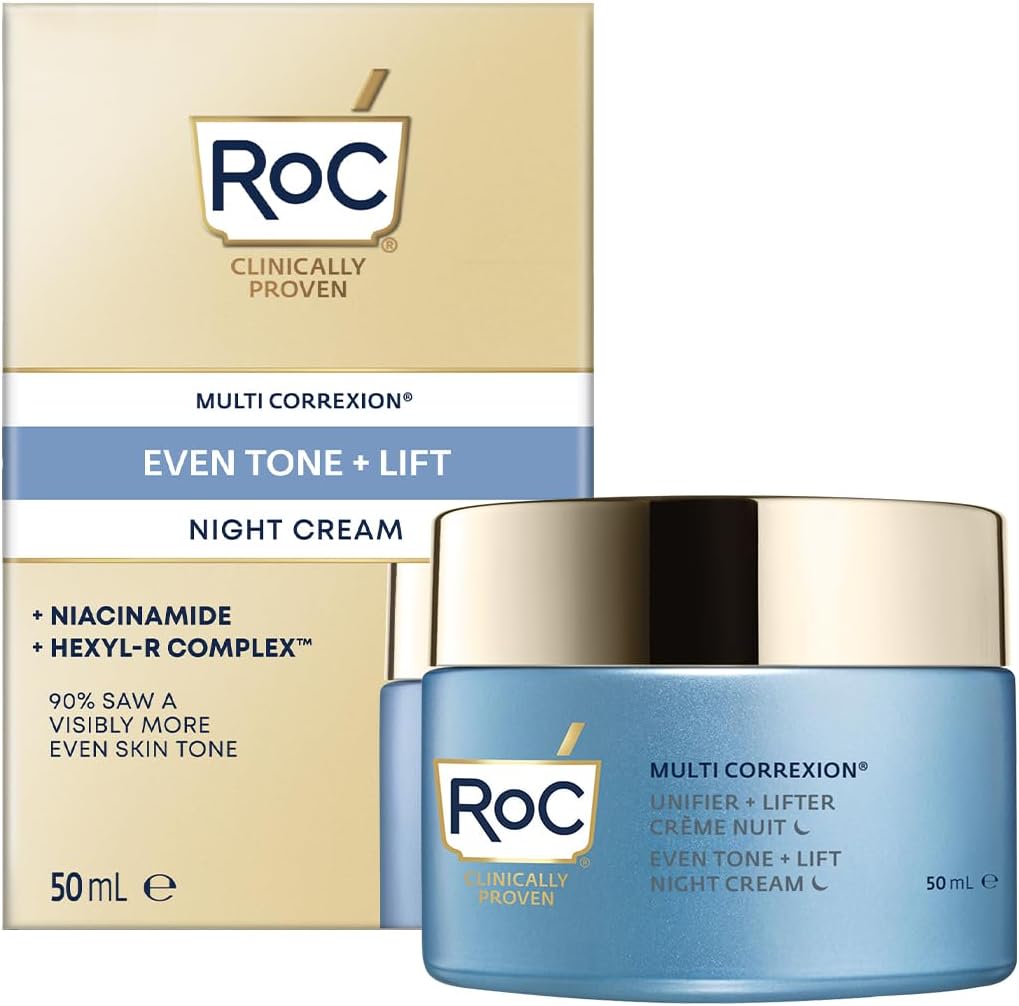 RoC Multi Correxion Even Tone + Lift Night Cream | Moisturiser for Face with Niacinamide | 50 ml