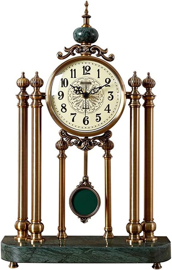 Nordic Metal Fashion Clock Living Room Bedroom Office Small Old Desk Clock Antique Table Clocks