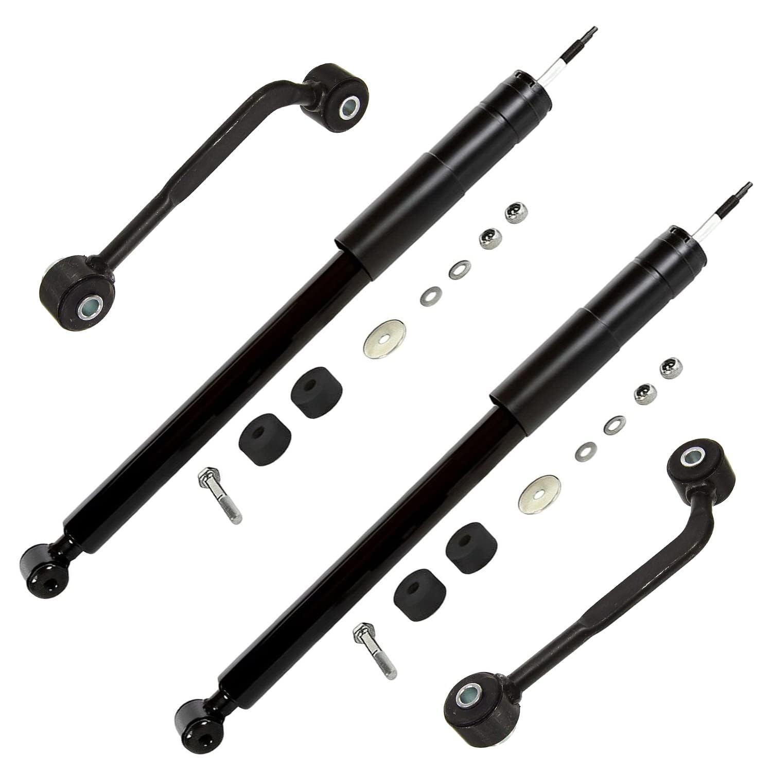Detroit Axle - 4pc Rear Shocks Sway Bar Links Kit for Mercedes-Benz C230
