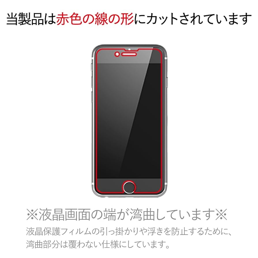 Amazon | エレコム iPhone 8/フィルム/ガラス/0.33mm PM