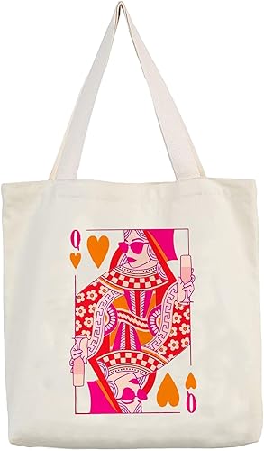 Kimoli Bolsa de lona estética para mujer, bolsa de playa, bolsas de compras, bolsa de hombro escolar, bolsas reutilizables para comestibles