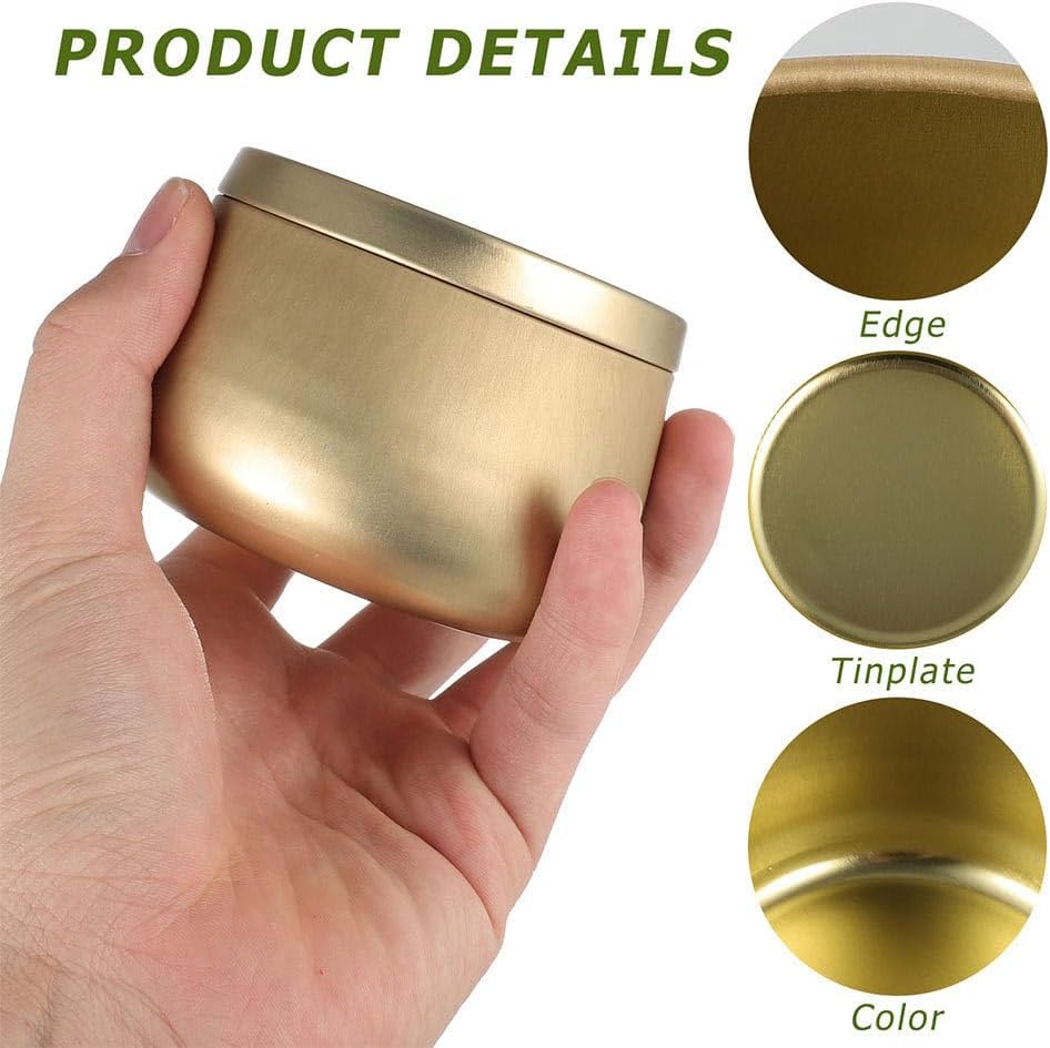 12Pcs Round Sealed Candy Tea Canisters - Multi-Purpose Metal Storage Jars for Loose Leaf Tea Crafts Candies & Jewelry Organization