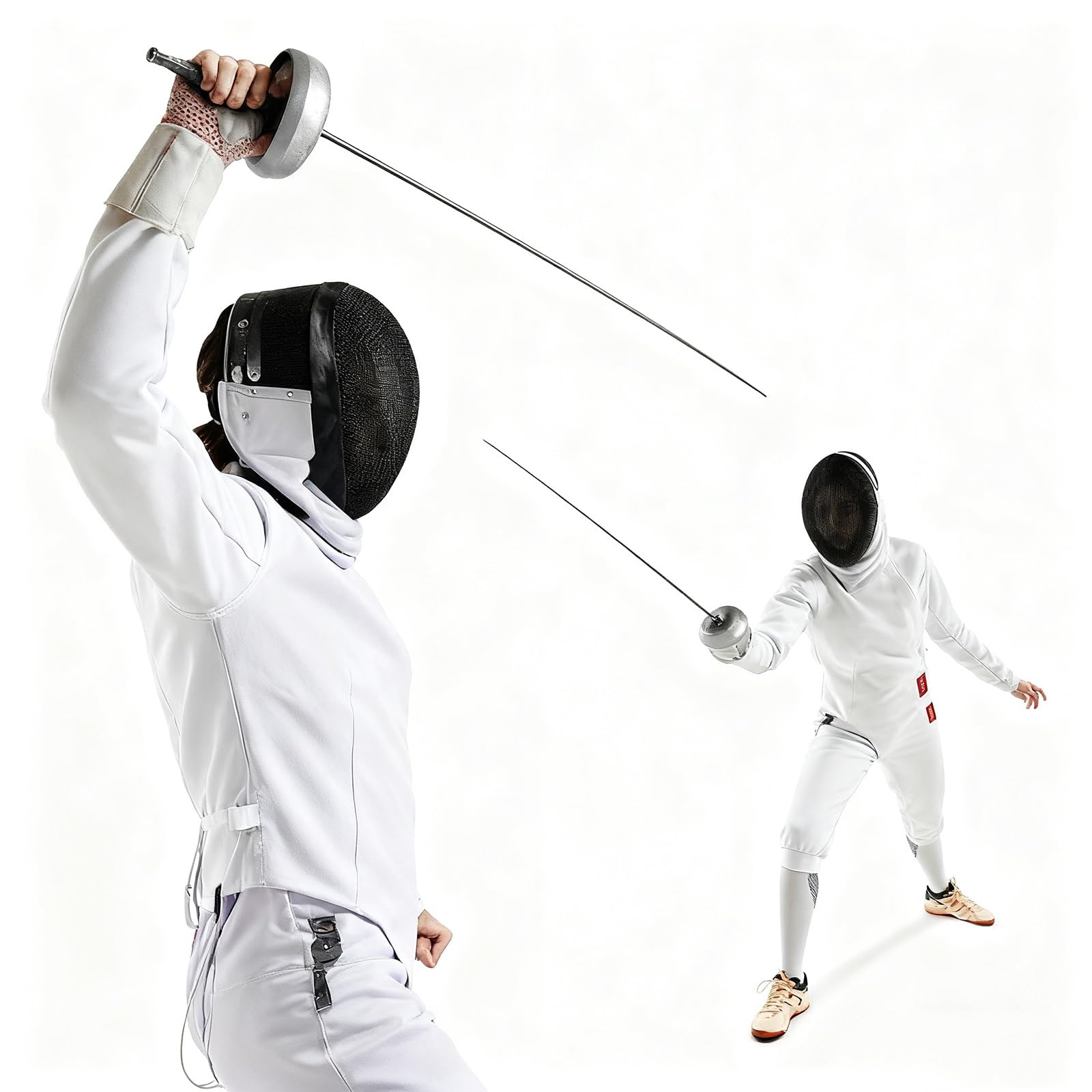 YEQING Traje de Esgrima 350N de 3 Piezas con Diseño Resistente y Flexible, Pantalón/Chaqueta/Chaleco para Zurdos, Ideal para el Entrenamiento Diario de Esgrimistas