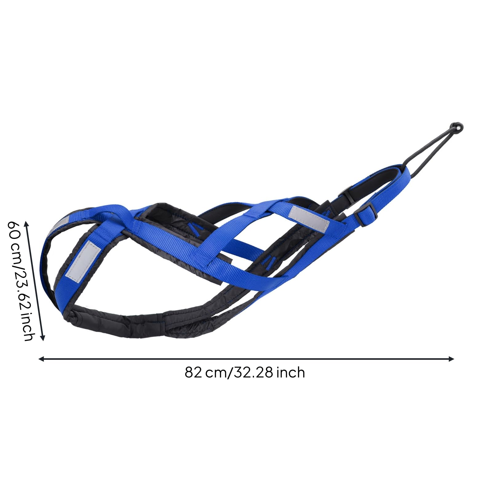 Imbracatura per Trazione Cane Imbrago Pettorina Cintura Guinzaglio con Punto di Traino Posteriore Imbottita Regolabile in Nylon con Inserti, Array, color to 1, 2XL