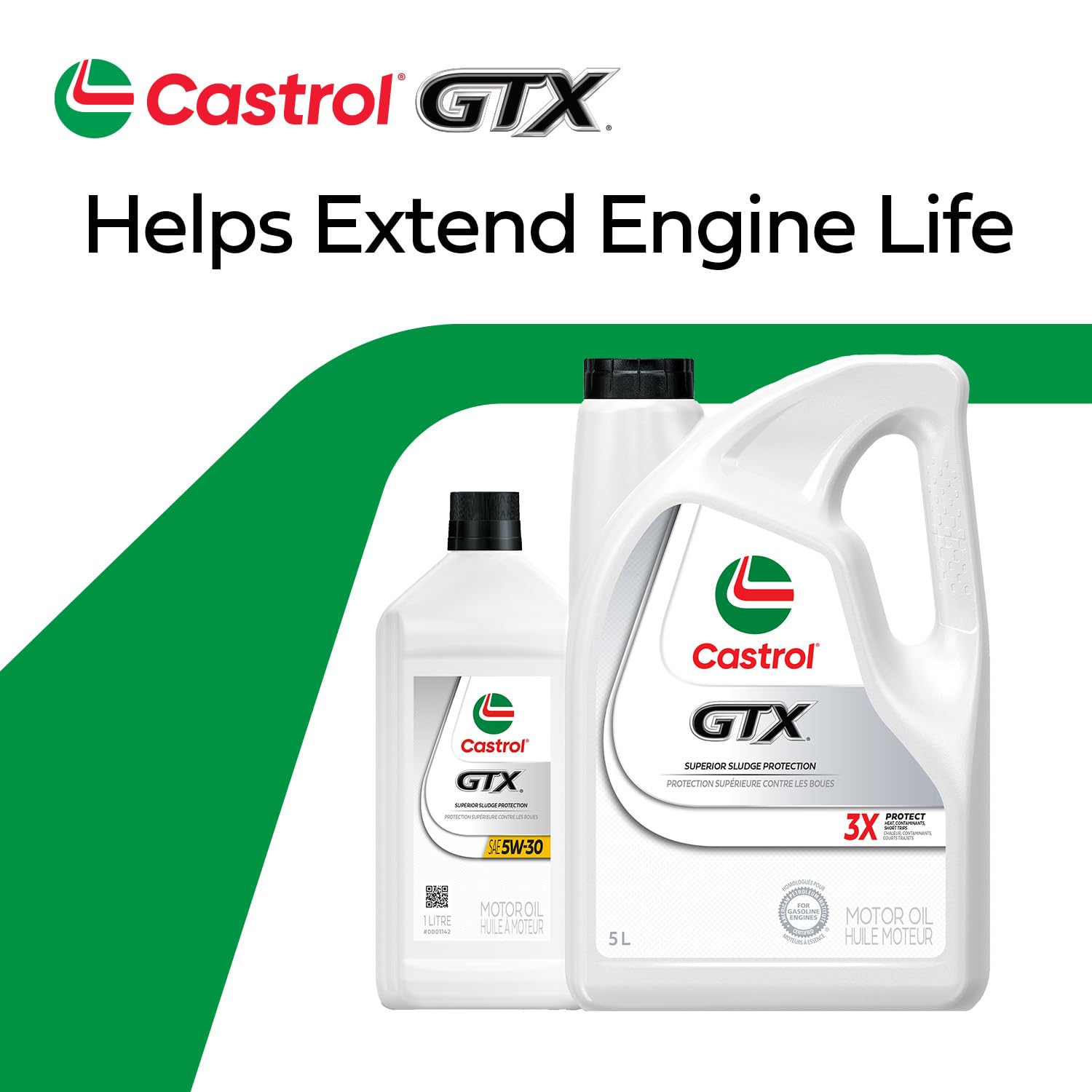 Castrol GTX 10W-30 Conventional Motor Oil, 5 Litres | Made in Canada - 5