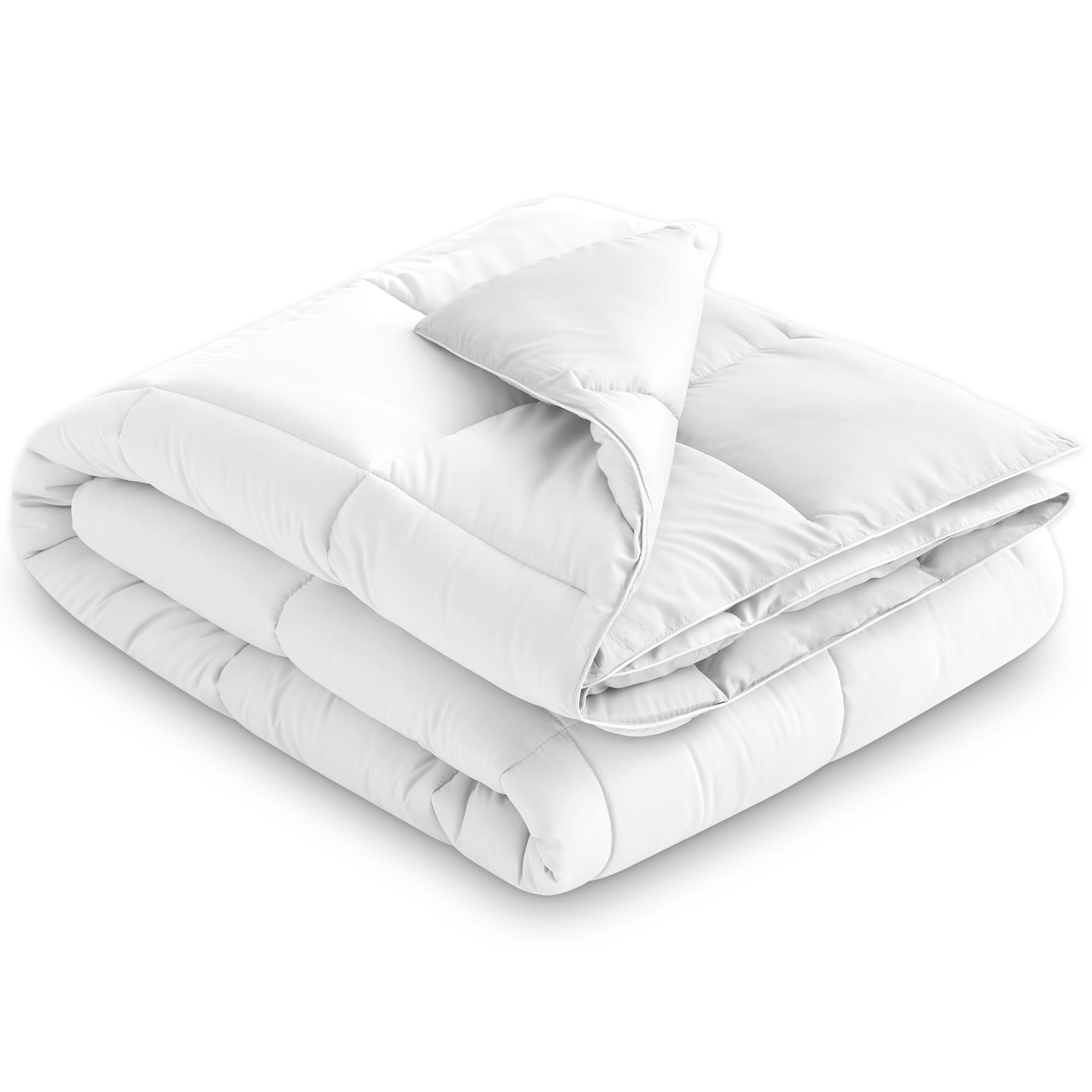 SOMNI HOME Relleno Nórdico Doble. Tacto Pluma. Blanco Acolchado Cuadros Liso. Suave Comodo Ligero. Relleno para Funda Nórdica. 400 gr. 220x220 cm Cama 135 cm
