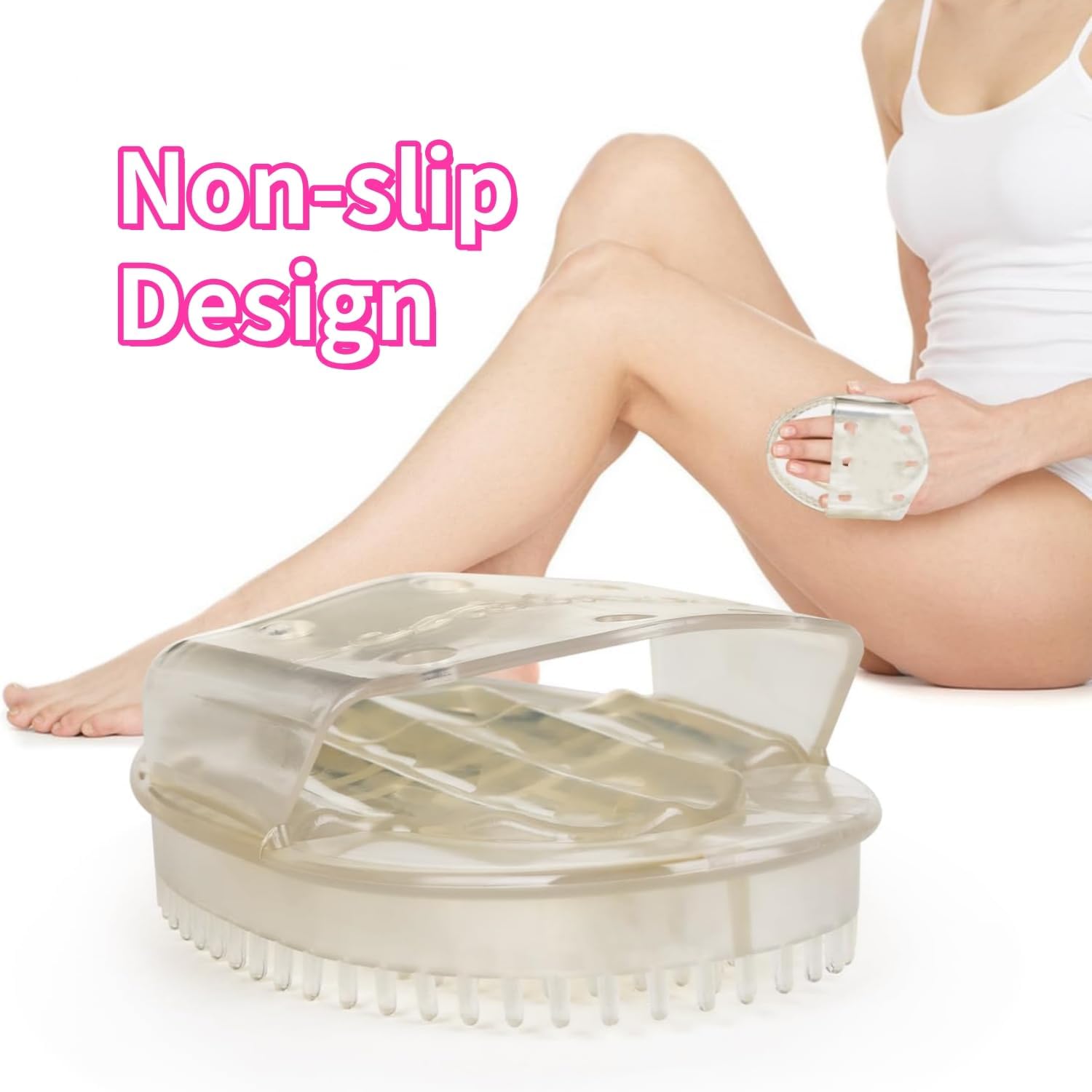 Meridian Pressure Brush Body Relaxation Massage Comb Essential Oil Brush Body Scrubber Bath Body Brushes SPA Massager Device, for Meridian Scalp Full Body Relaxation Massage (2 Pcs) (White) - Image 5