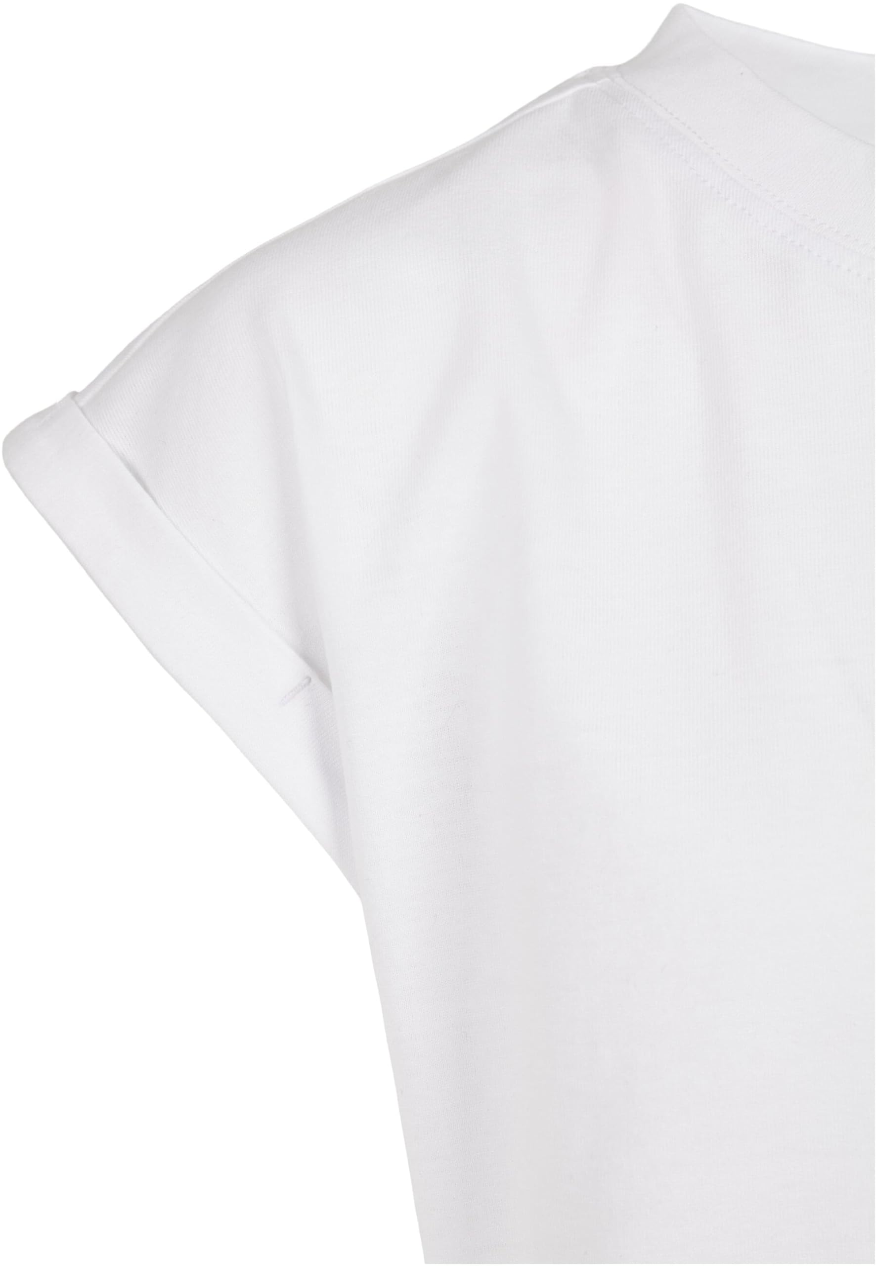 Urban Classics Dziewczęcy T-shirt Organic Extended Shoulder Tee T-Shirt, biały, 134/140 cm